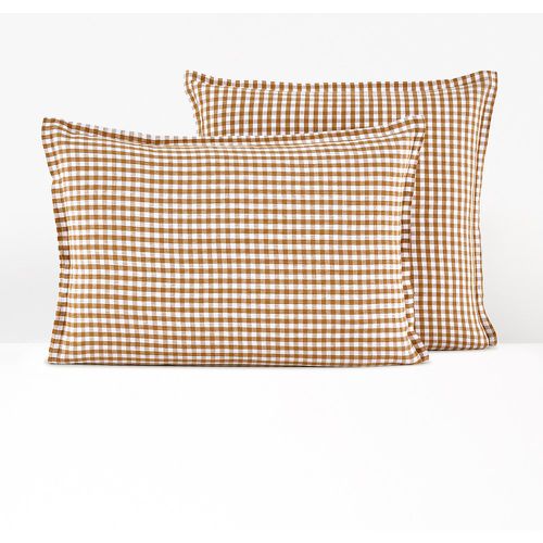 Acélie Gingham 100% Washed Linen Pillowcase - LA REDOUTE INTERIEURS - Modalova