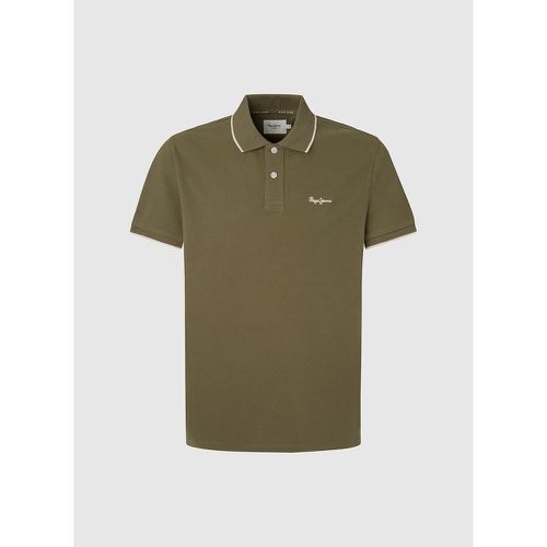 Cotton Polo Shirt with Contrasting Collar and Short Sleeves - Pepe Jeans - Modalova