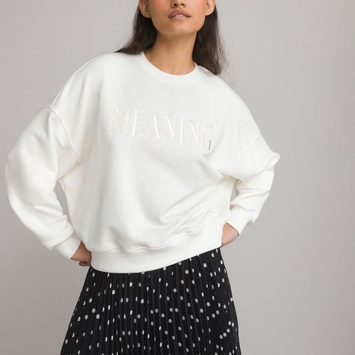 Embroidered Slogan Sweatshirt in Cotton Mix - LA REDOUTE COLLECTIONS - Modalova