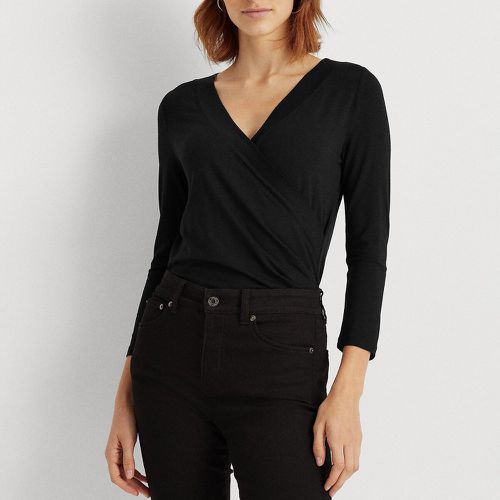 V-Neck T-Shirt with Long Sleeves - Lauren Ralph Lauren - Modalova