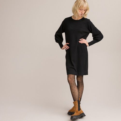 Mini Jumper Dress with Long Puff Sleeves and Crew Neck - LA REDOUTE COLLECTIONS - Modalova