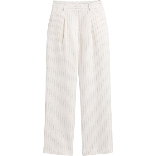 Linen/Cotton Pinstripe Trousers, Length 30" - LA REDOUTE COLLECTIONS - Modalova