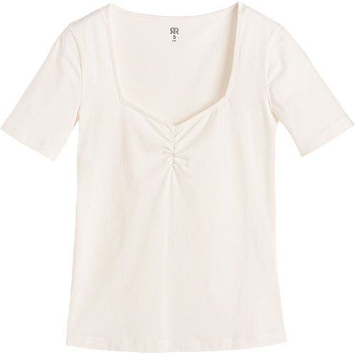Cotton Sweetheart Neck T-Shirt with Short Sleeves - LA REDOUTE COLLECTIONS - Modalova