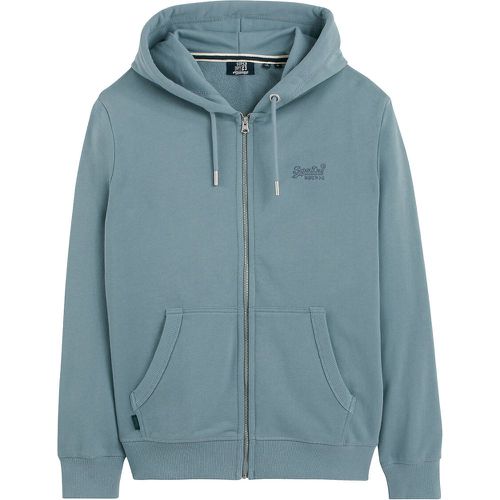 Embroidered Logo Zipped Hoodie in Cotton Mix - Superdry - Modalova