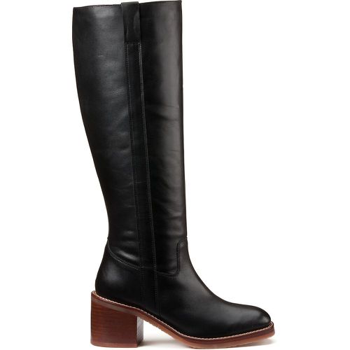 Leather Calf Boots with Block Heel - LA REDOUTE COLLECTIONS - Modalova
