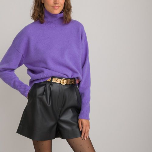 Faux Leather Shorts with Pleat Front - LA REDOUTE COLLECTIONS - Modalova