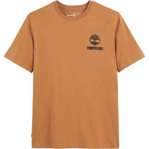 Tree Graphic Cotton T-Shirt with Logo Print and Short Sleeves - Timberland - Modalova