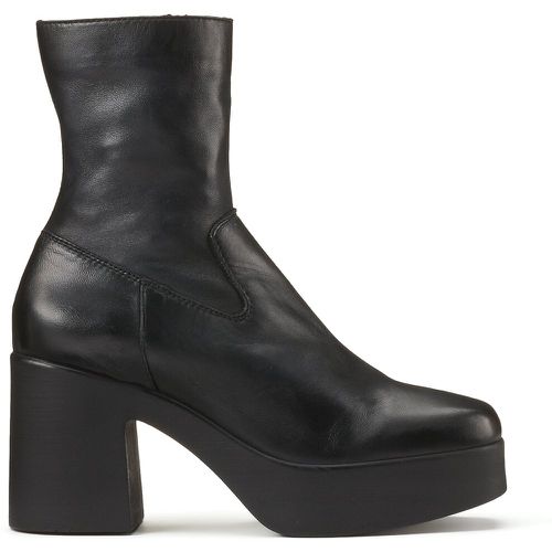 Leather Ankle Boots with Platform Heel - MINELLI - Modalova