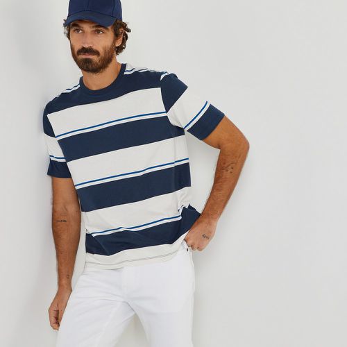 Striped Cotton T-Shirt with Crew Neck and Short Sleeves - LA REDOUTE COLLECTIONS - Modalova