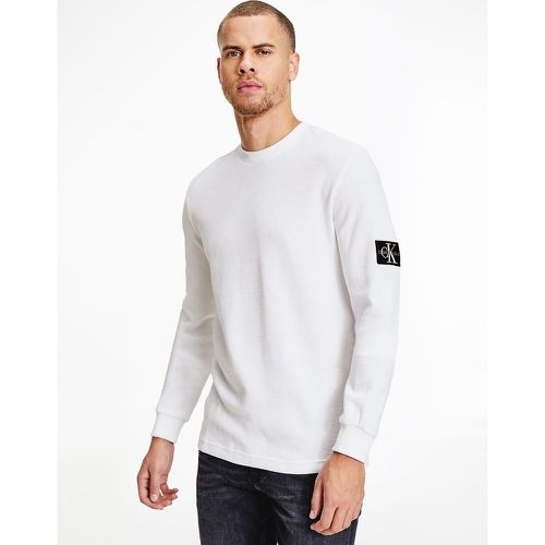 Cotton Long Sleeve T-Shirt with Logo Print on Sleeve - Calvin Klein Jeans - Modalova