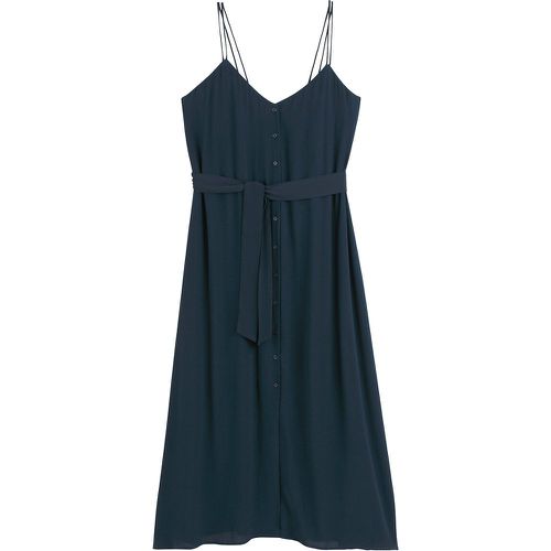 Buttoned Strappy Midaxi Dress with Tie-Waist - LA REDOUTE COLLECTIONS - Modalova