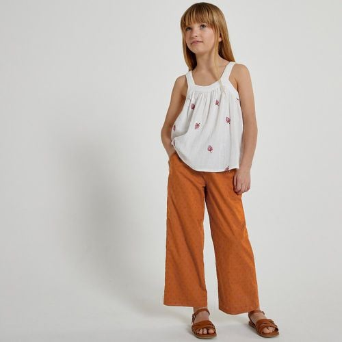 Dotted Cotton Trousers with Wide Leg - LA REDOUTE COLLECTIONS - Modalova