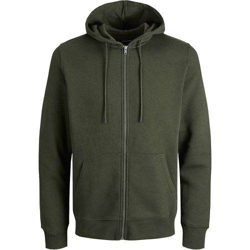 Star Basic Hoodie in Cotton Mix with Zip Fastening - jack & jones - Modalova