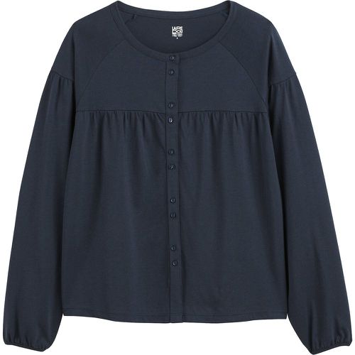 Buttoned Blouse-Inspired T-Shirt with Crew Neck - LA REDOUTE COLLECTIONS - Modalova