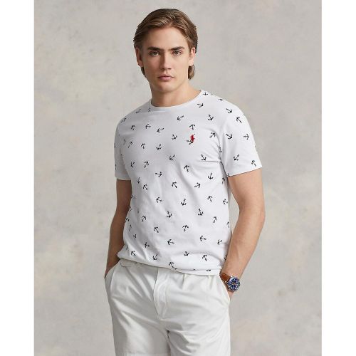 Printed Cotton Fitted T-Shirt in Jersey with Short Sleeves - Polo Ralph Lauren - Modalova