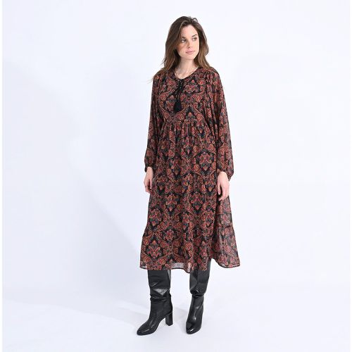 Printed Midaxi Dress with Long Sleeves - MOLLY BRACKEN - Modalova