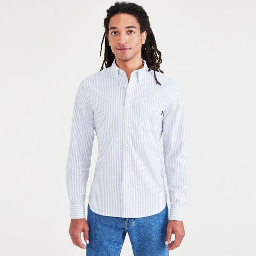 Stretch Oxford Cotton Shirt in Striped Print - Dockers - Modalova