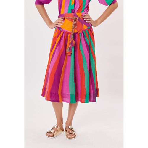 Valisoa Knee-Length Skirt in Striped Cotton - DERHY - Modalova