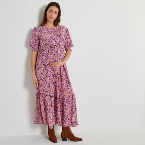 Maternity Midaxi Dress in Paisley Print with Puff Sleeves - LA REDOUTE COLLECTIONS - Modalova