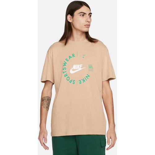 Logo Print Cotton T-Shirt with Crew Neck and Short Sleeves - Nike - Modalova