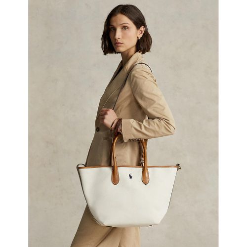 Canvas Tote Bag with Leather Lining - Polo Ralph Lauren - Modalova