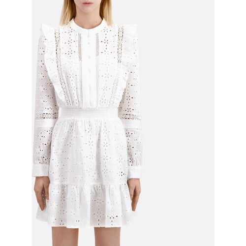 Cotton Embroidered Mini Dress with Long Sleeves - THE KOOPLES - Modalova