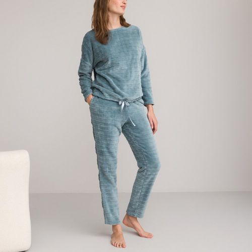 Embossed Fleece Pyjamas with Long Sleeves - LA REDOUTE COLLECTIONS - Modalova