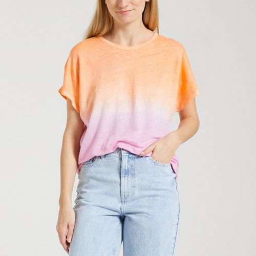 Hamerik Linen T-Shirt in Tie Dye Print with Short Sleeves - Des Petits Hauts - Modalova