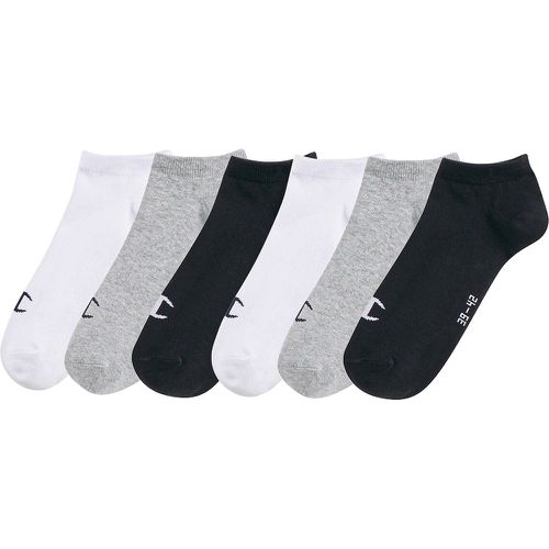 Pack of 6 Pairs of Socks in Plain Cotton Mix - Champion - Modalova