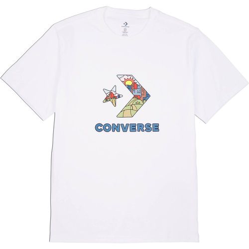 Large Logo Print T-Shirt in Cotton with Short Sleeves - Converse - Modalova