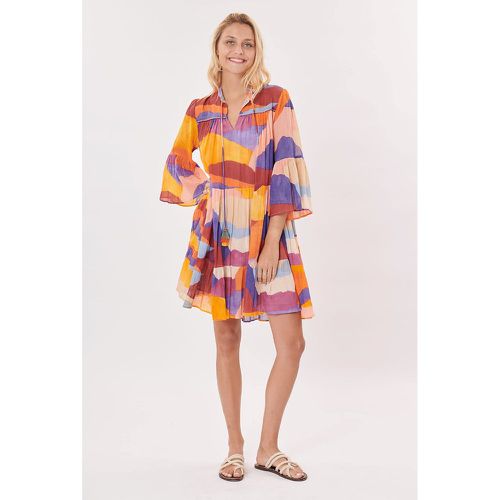 Tourment Ruffle Sleeve Dress in Printed Cotton - DERHY - Modalova