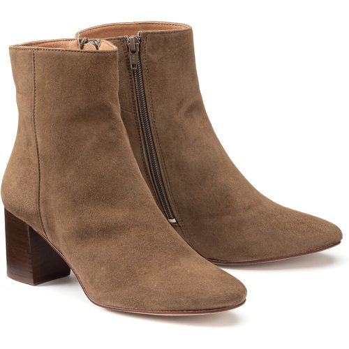 Les Signatures - 70's Suede Ankle Boots with Heel - LA REDOUTE COLLECTIONS - Modalova