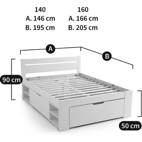 Konni Bed with Drawers and Bedside Tables - LA REDOUTE INTERIEURS - Modalova