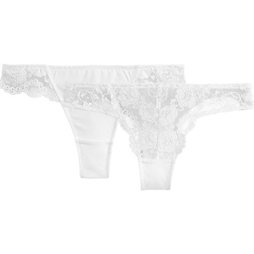 Pack of 2 Anthea Tangas with Lace Trim - LA REDOUTE COLLECTIONS - Modalova