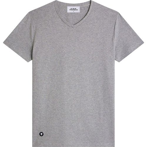 Julien Cotton V-Neck T-Shirt with Short Sleeves - LE SLIP FRANCAIS - Modalova
