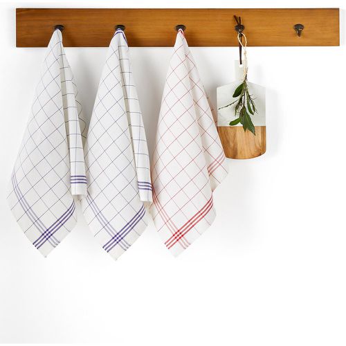 Set of 3 Colas Checked Cotton & Linen Kitchen Towels - LA REDOUTE INTERIEURS - Modalova