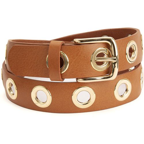 La Grande Keller Belt in Leather with Eyelet Detail - HERBERT FRERE SOEUR - Modalova