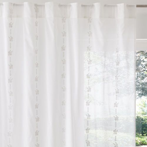 Theoline Embroidered 100% Cotton Net Curtain with Hidden Tabs - LA REDOUTE INTERIEURS - Modalova