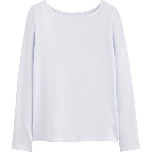 Cotton Boat Neck T-Shirt with Long Sleeves - LA REDOUTE COLLECTIONS - Modalova