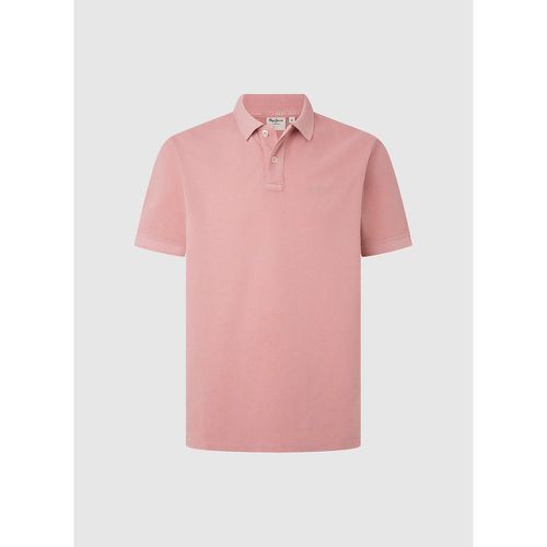 Embroidered Logo Polo Shirt in Cotton Pique with Short Sleeves - Pepe Jeans - Modalova