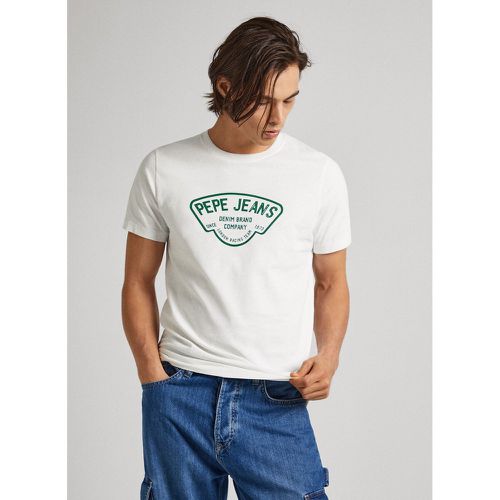 Cotton Logo Print T-Shirt with Crew Neck - Pepe Jeans - Modalova
