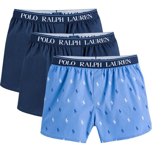 Pack of 3 Cotton Boxers with Elasticated Waistband - Polo Ralph Lauren - Modalova