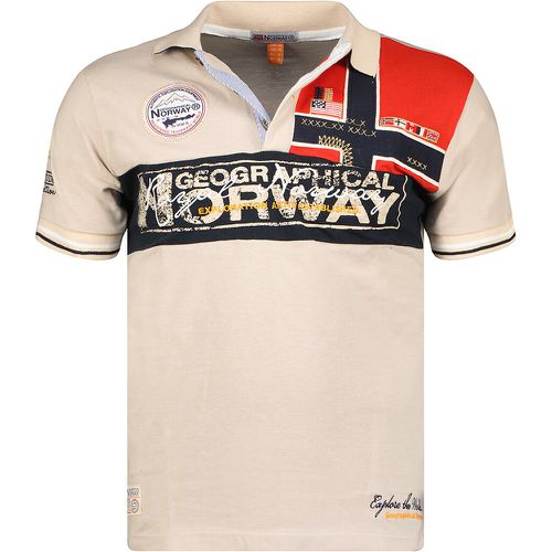 Kidney Embroidered Polo Shirt in Cotton Pique and Regular Fit - geographical norway - Modalova