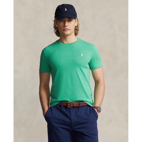 Embroidered Logo Cotton T-Shirt in Custom Slim Fit - Polo Ralph Lauren - Modalova