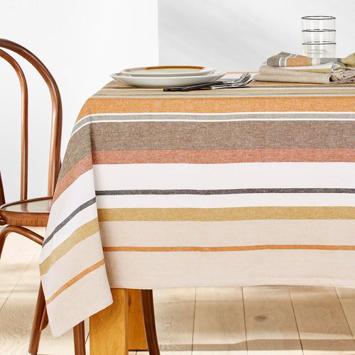 Antika Striped Organic Cotton Tablecloth - LA REDOUTE INTERIEURS - Modalova