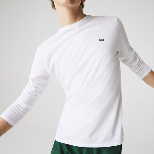 Embroidered Logo T-Shirt in Jersey Cotton with Long Sleeves - Lacoste - Modalova