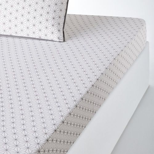 Nordic Geometric 100% Cotton Fitted Sheet - LA REDOUTE INTERIEURS - Modalova