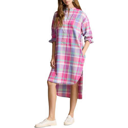 Checked Midi Shirt Dress in Cotton - Polo Ralph Lauren - Modalova