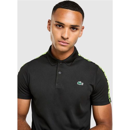 Lacoste Polo Grid Tape - Noir, Noir - Lacoste - Modalova