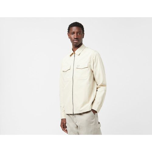 Fred Perry Zip Overshirt, Ecru - Fred Perry - Modalova